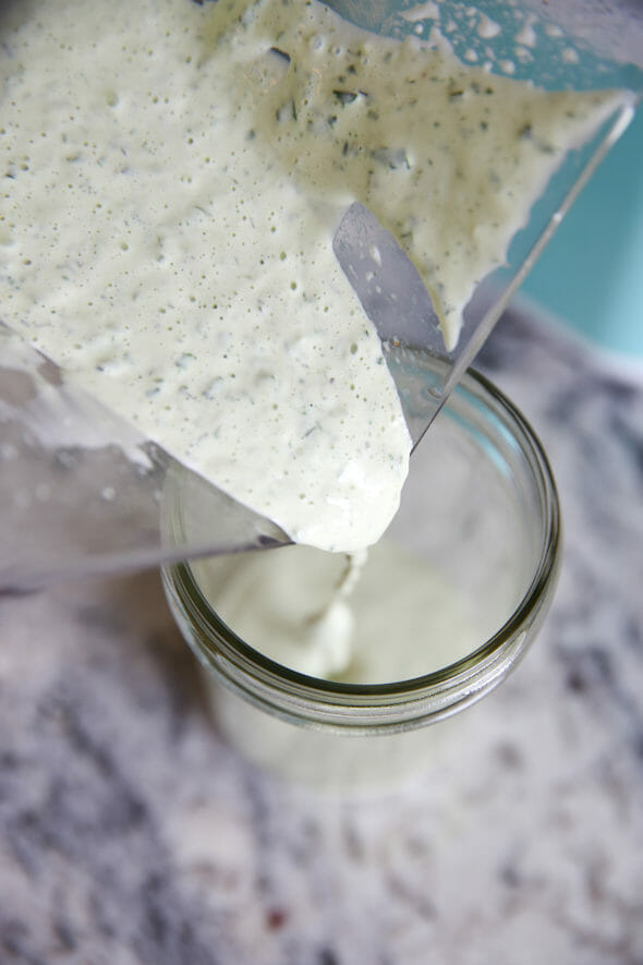 Pouring Dressing