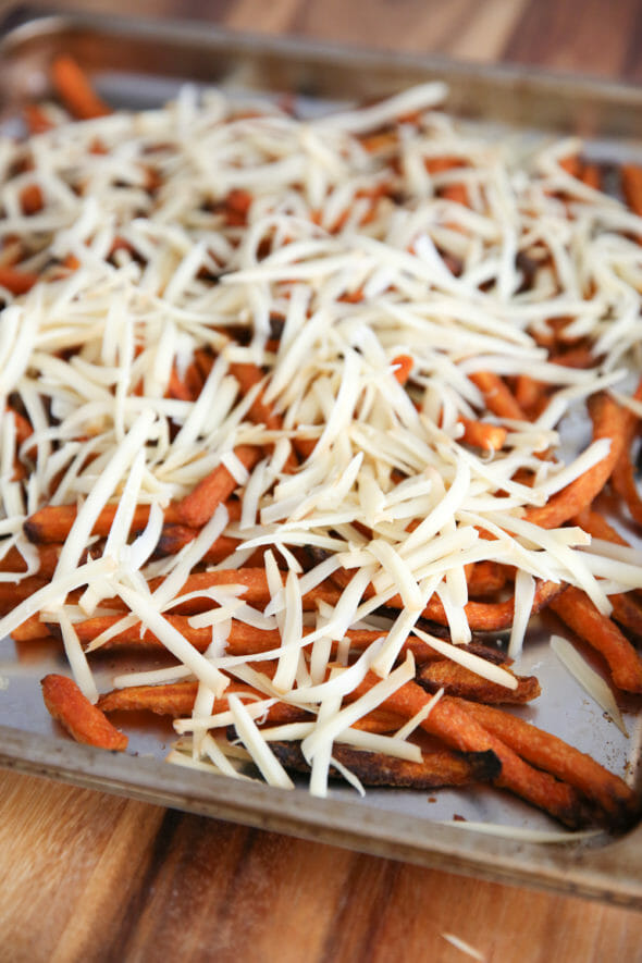 Sweet Potato Fries with Cheese