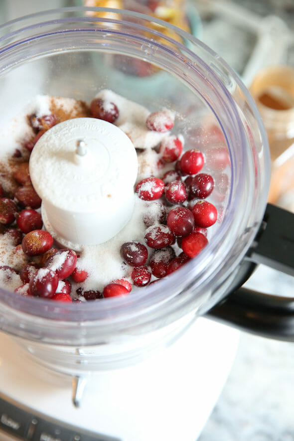 Cranberries in Food Processor