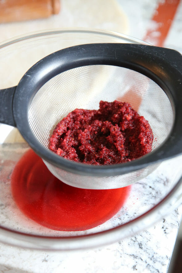 Draining Cranberries