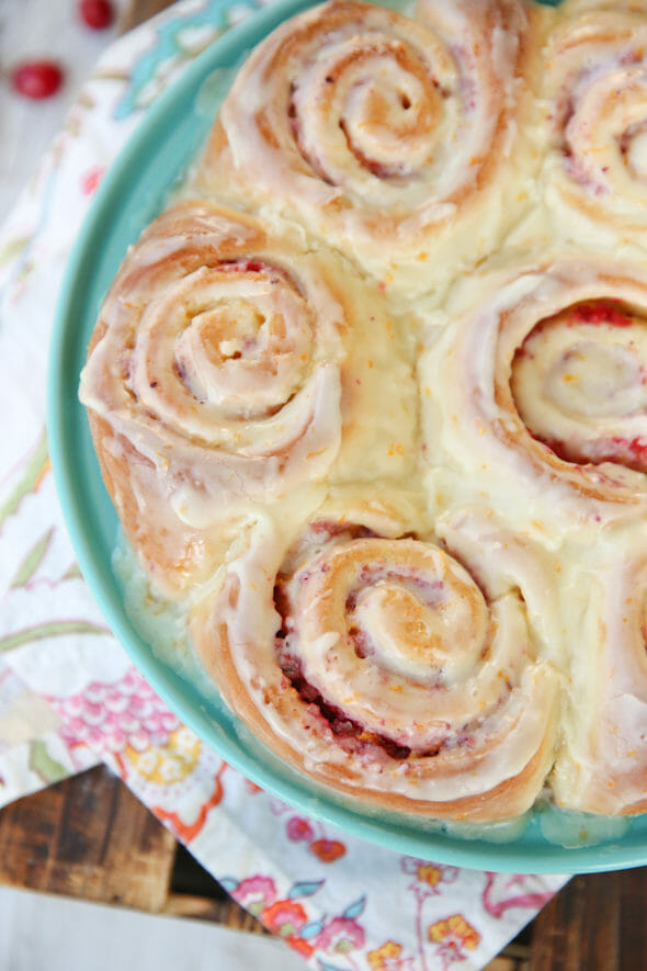 Pan of Cranberry Orange Rolls