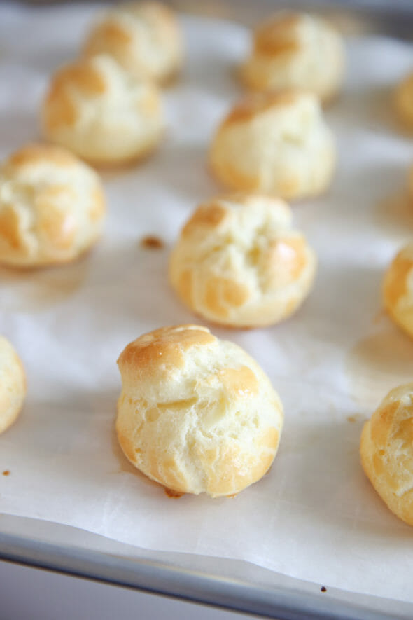 chocolate covered strawberry cream puffs