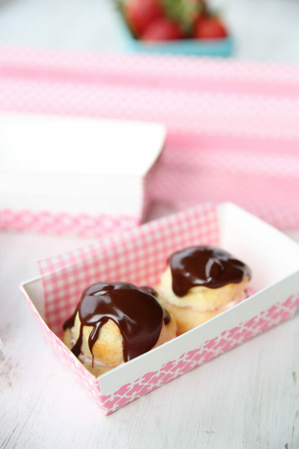 strawberry cream puffs