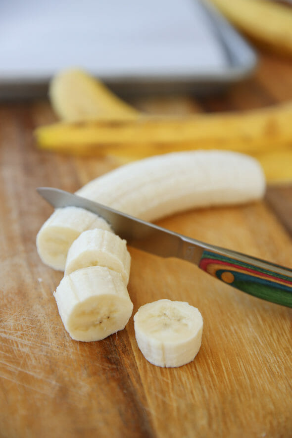 Frozen Chocolate Peanut Butter banana bites