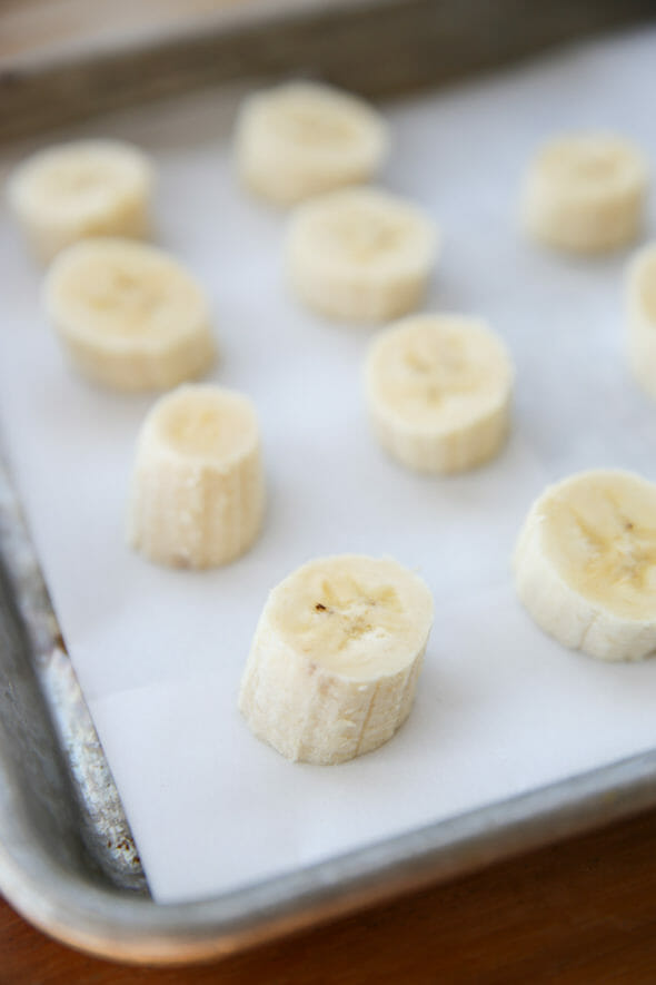 Frozen Chocolate Peanut Butter banana bites