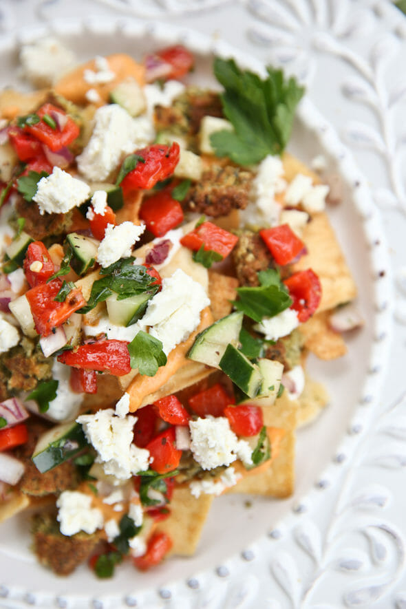 Greek Style Pita Nachos - Our Best Bites