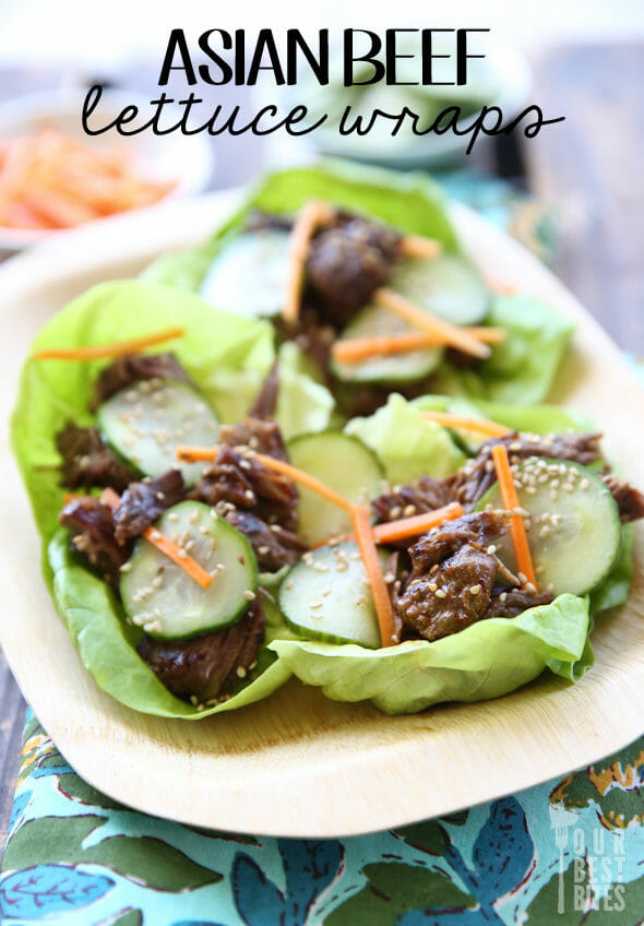 Asian Beef Lettuce Wraps from Our Best Bites