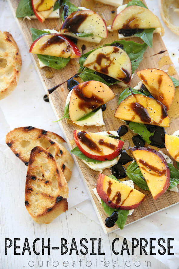 Peach Basil Caprese from Our Best Bites