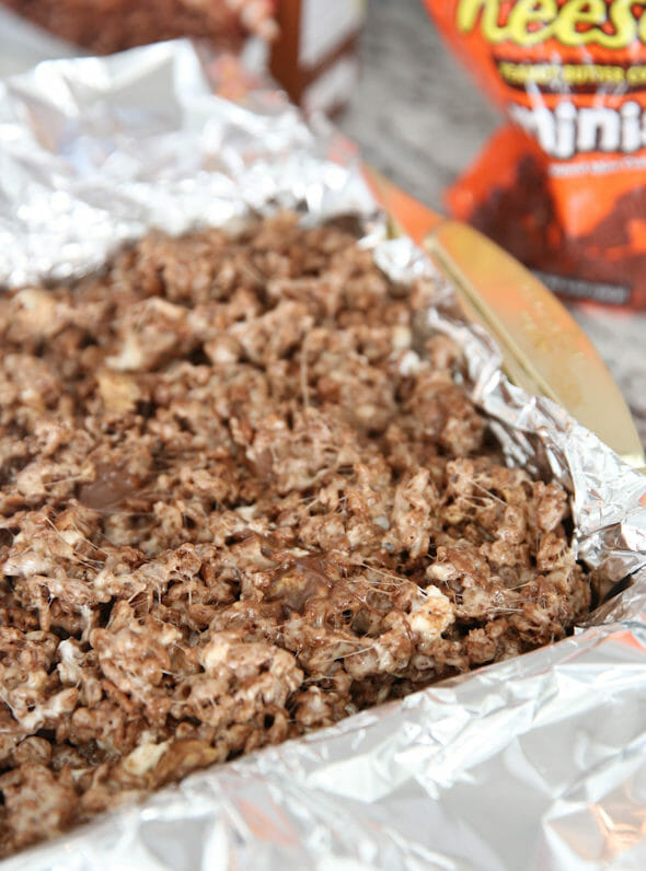 Peanut Butter Cup Rice Krispie Treats