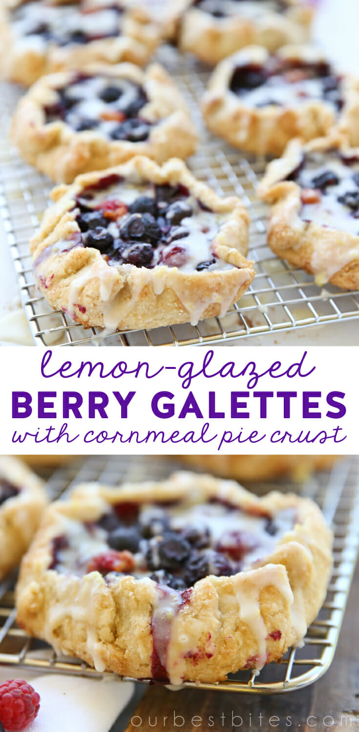 Blueberry Lemon Pies for Pinning