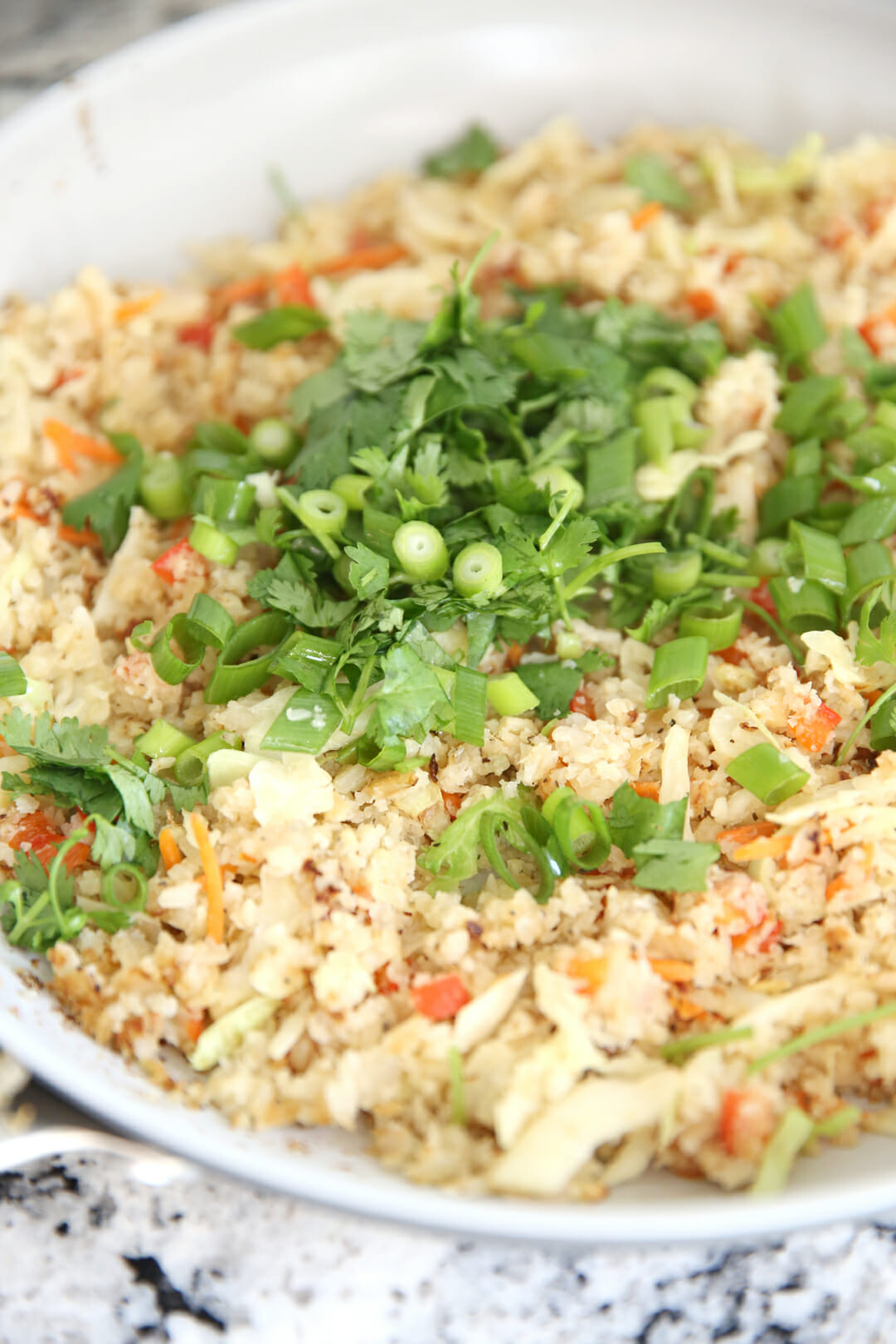 Cauliflower Fried Rice with Toppings