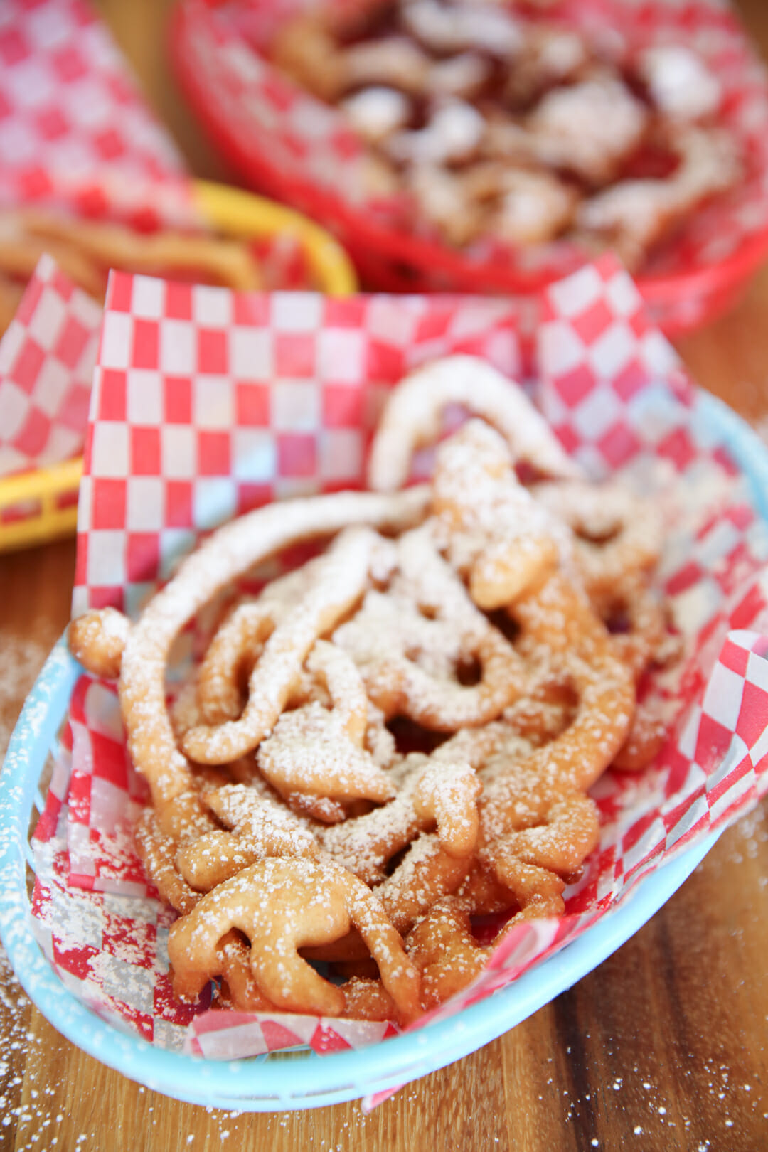 what do you fry funnel cakes in