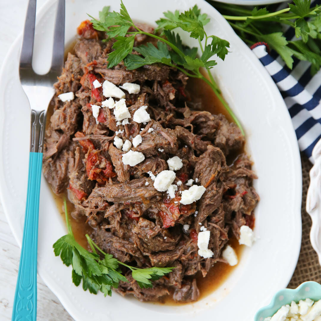 greek potroast (pressure cooker & slowcooker friendly)