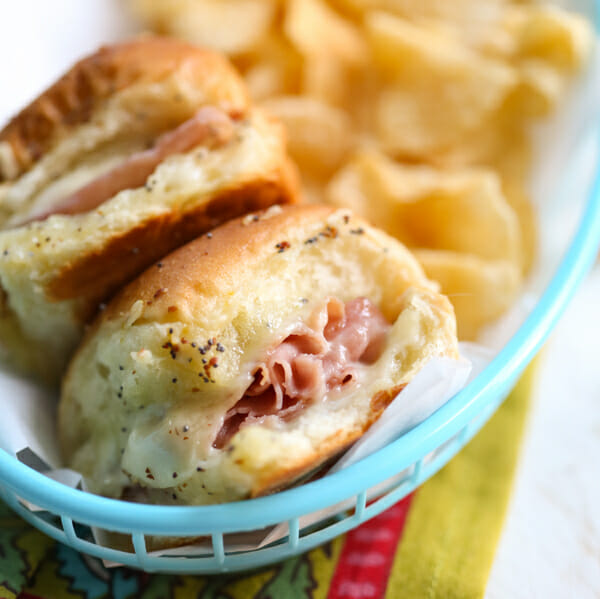 Hawaiian Ham & Cheese Sliders (aka Party Sandwiches)