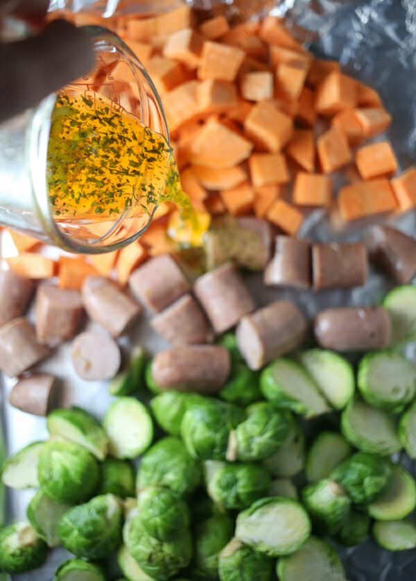 Healthy Chicken Sausage and Roasted Veggie Sheet Pan Dinner