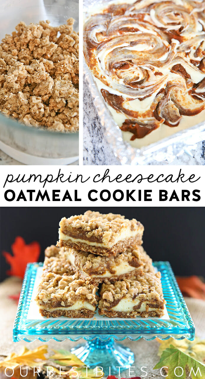 Fall Pumpkin Dessert: Pumpkin Cheesecake Oatmeal Cookie Bars