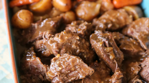Oven Braised Pot Roast with Potatoes and Carrots