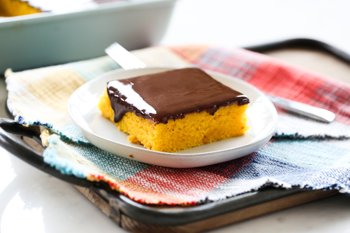 brazilian carrot cake on plate