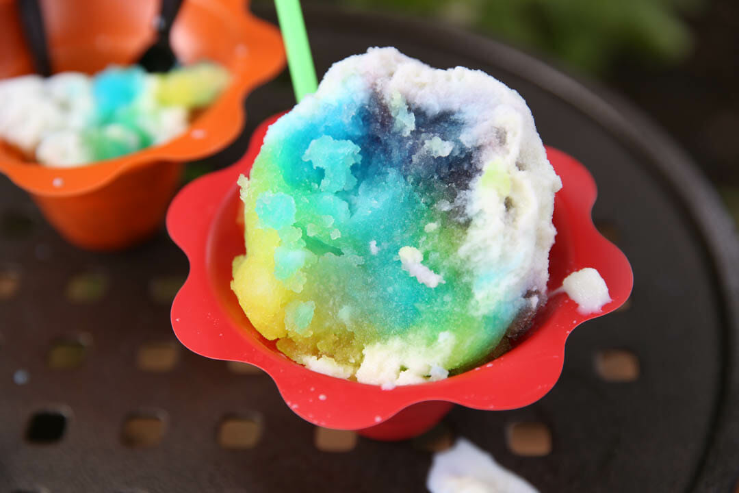 Moscow Mule shaved ice with the ice shave attachment, Recipe