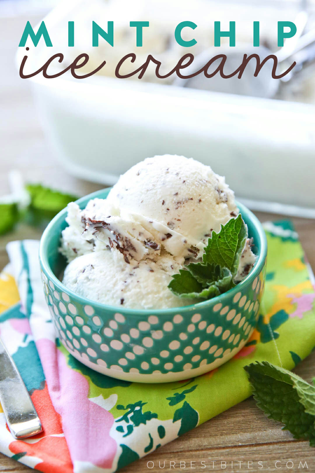 Mint Chocolate Chip Ice Cream (with essential oils)