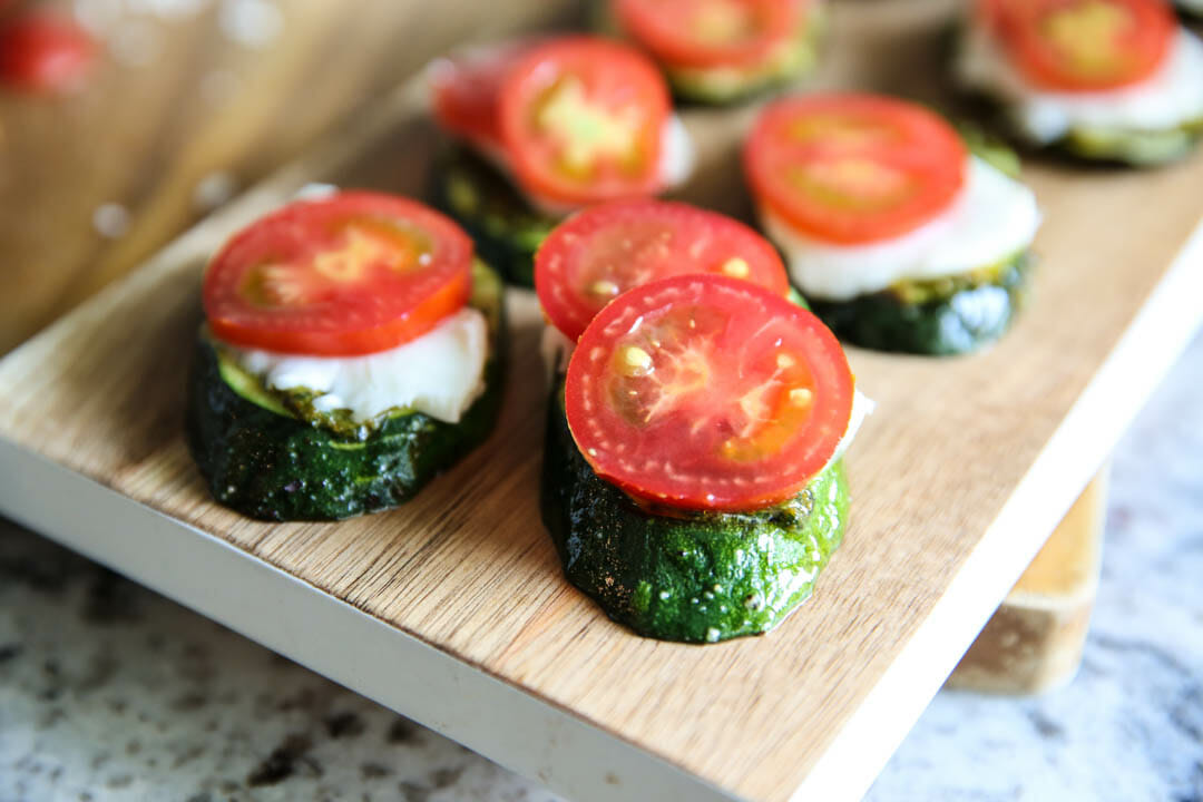 Healthy Grilled Caprese Zucchini