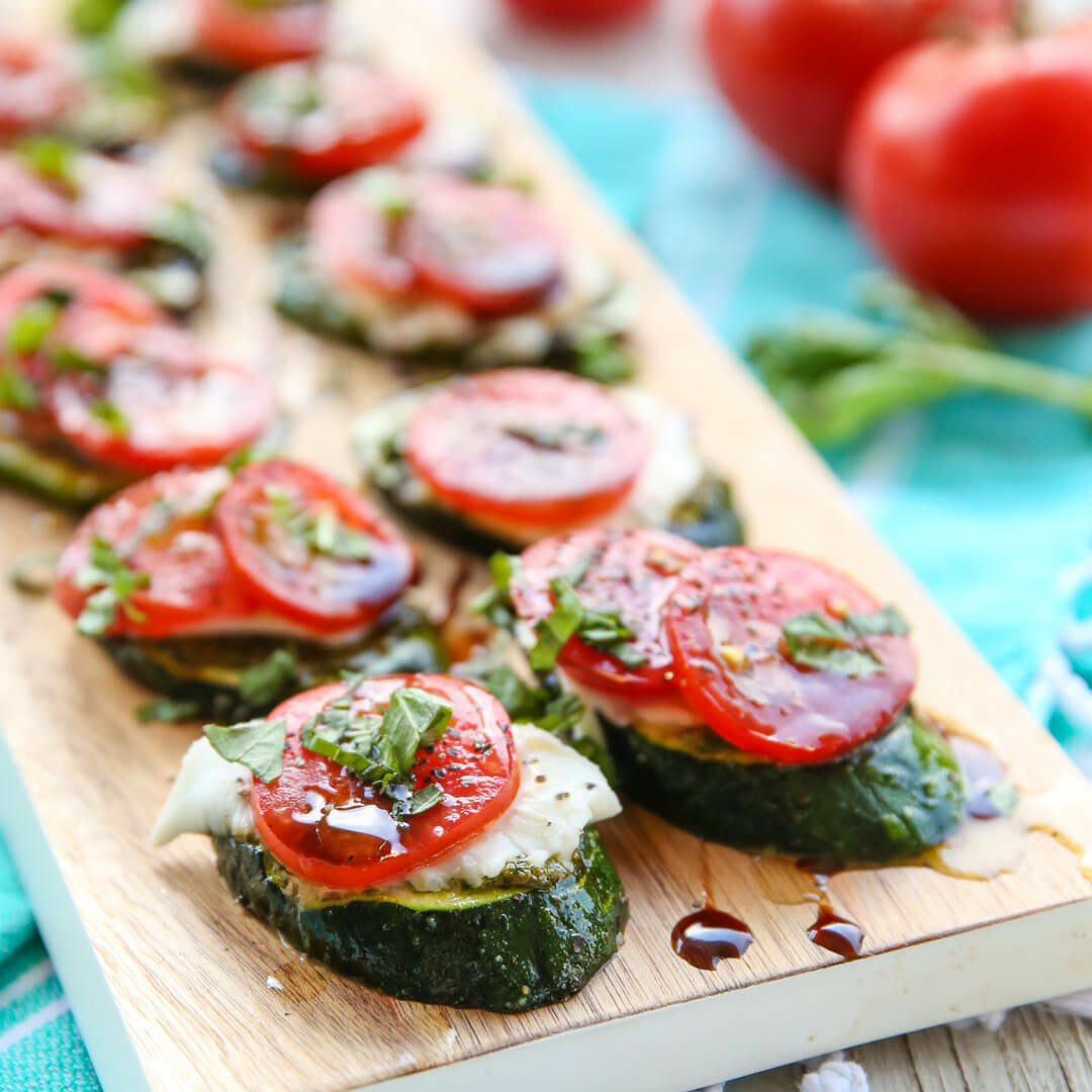 Healthy Grilled Caprese Zucchini