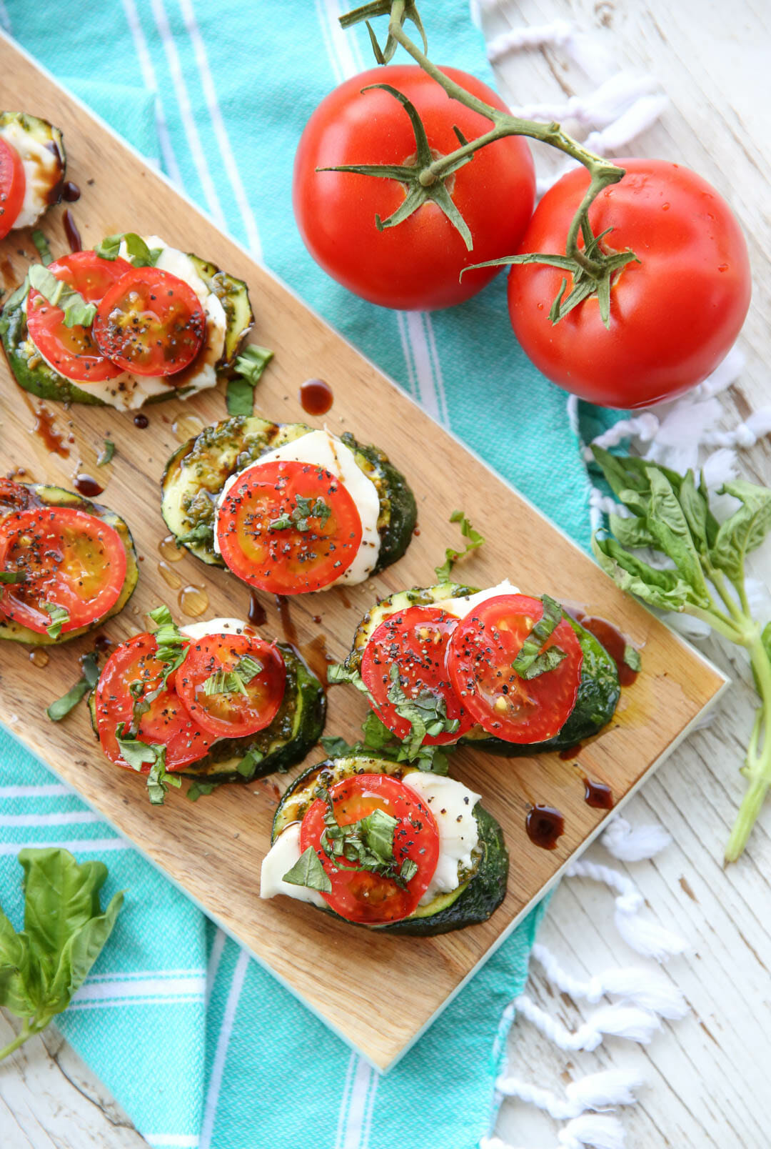 Healthy Grilled Caprese Zucchini