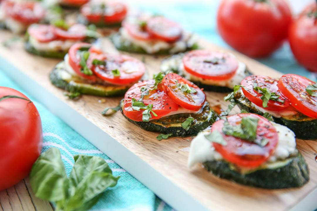 Healthy Grilled Caprese Zucchini