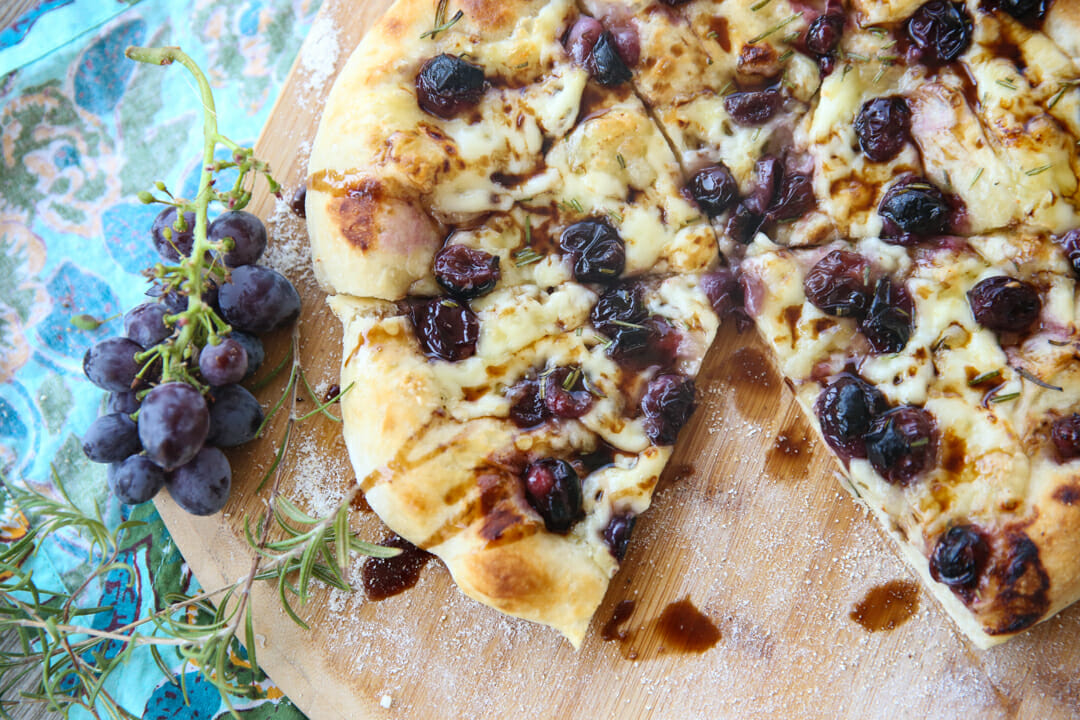 Roasted Grape & Brie Pizza