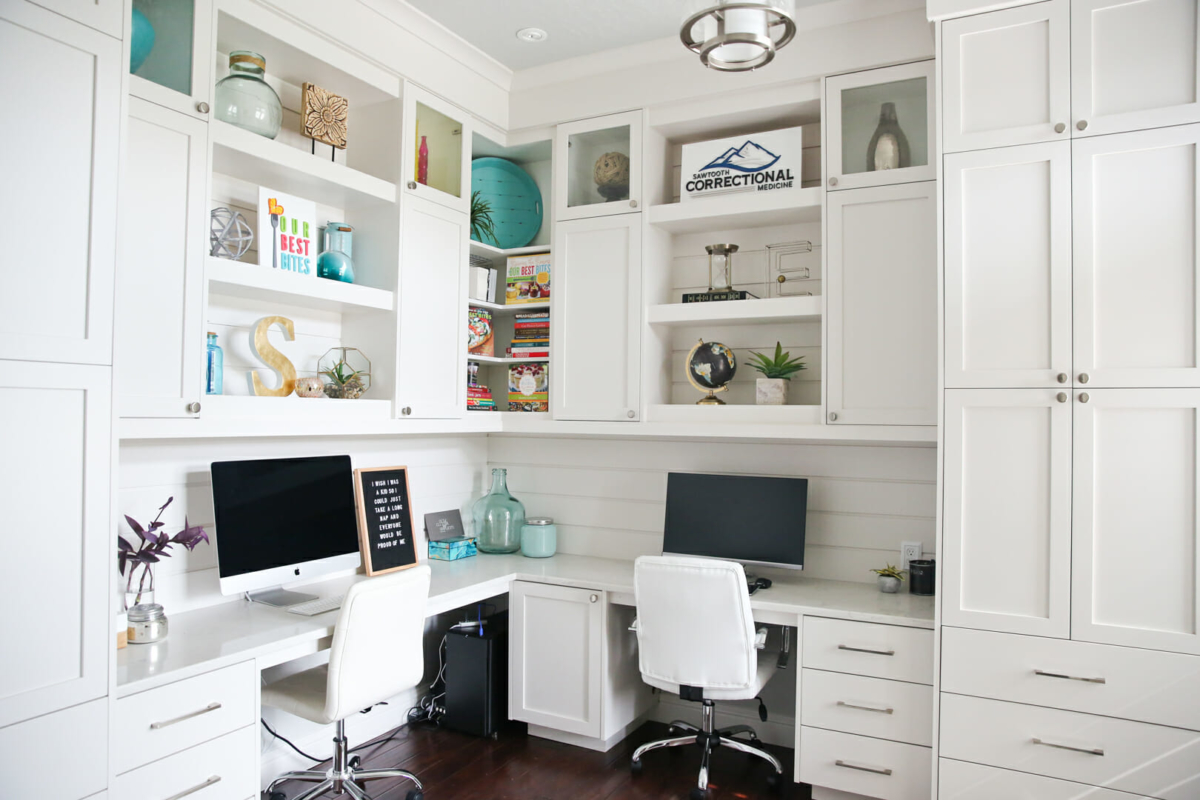 white cabinets