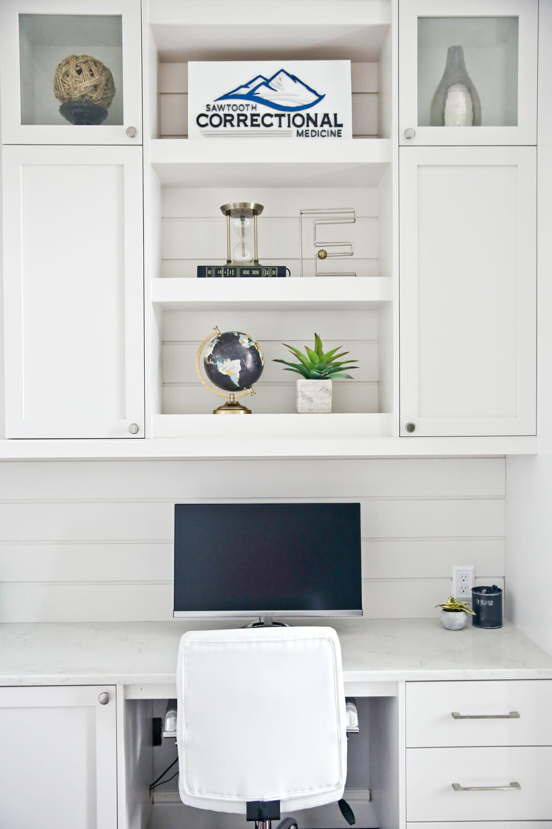 white cabinets