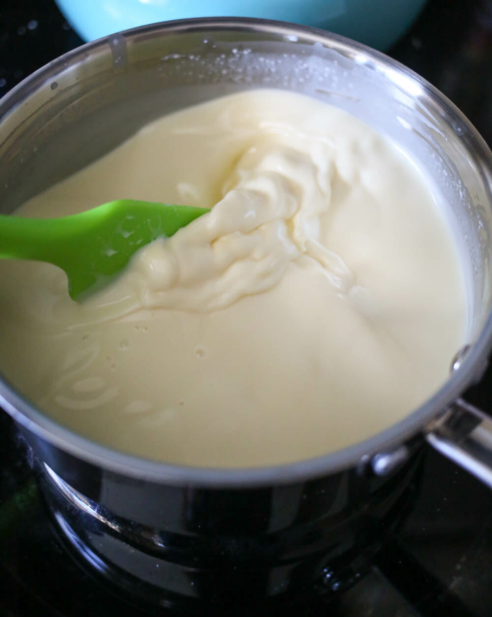 stirring pudding mixture