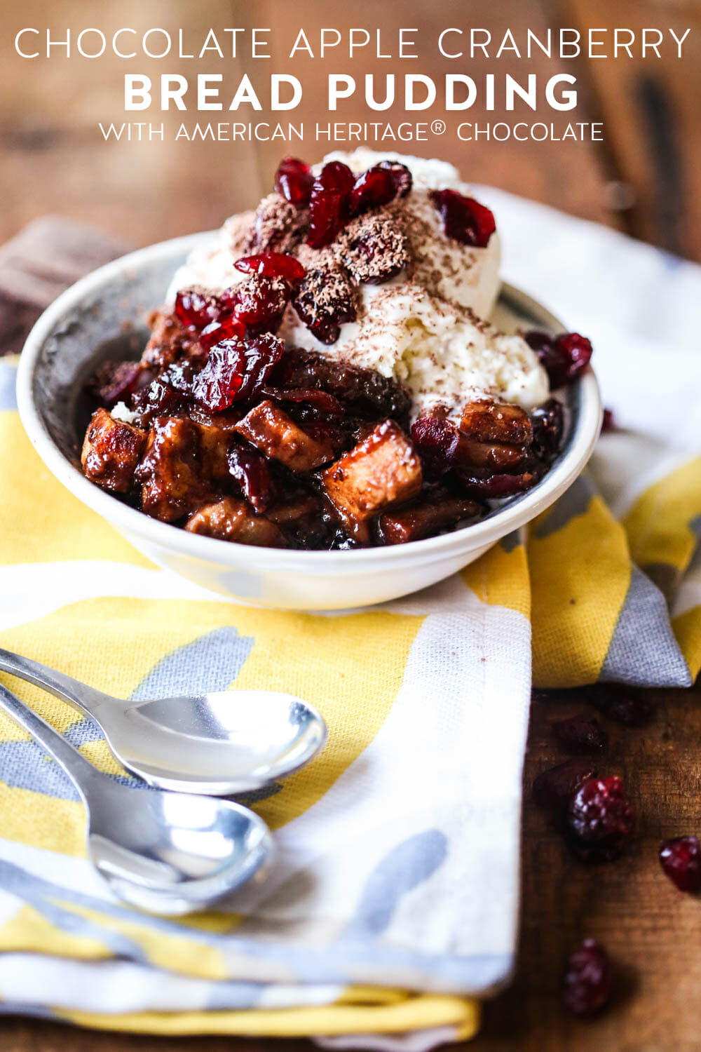 Cranberry Chocolate Bread Pudding