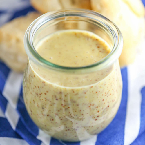 old fashioned mustard salad dressing Maple Mustard Vinaigrette