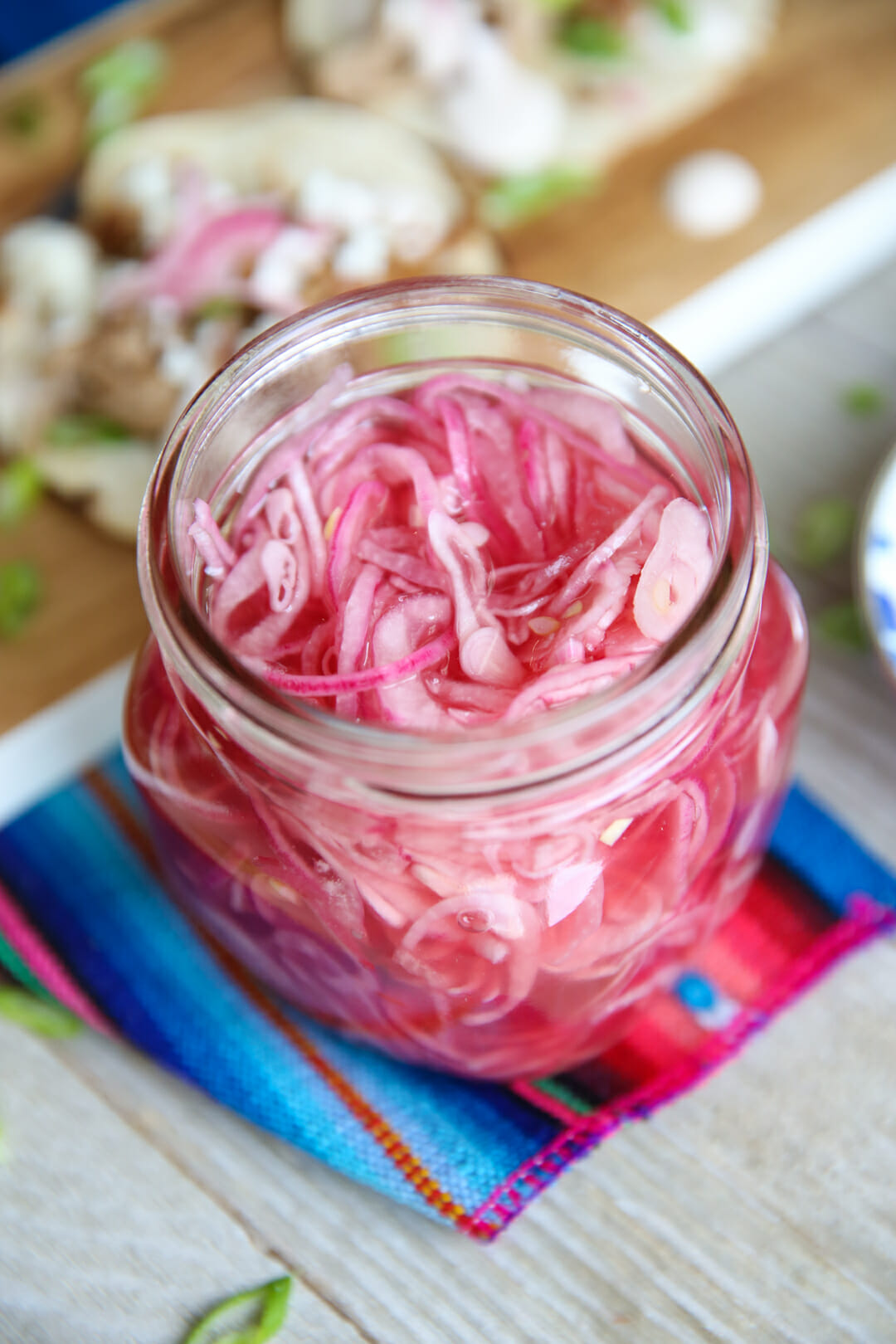 Pickled Red Onions and Cucumbers - Little Bites Of Joy