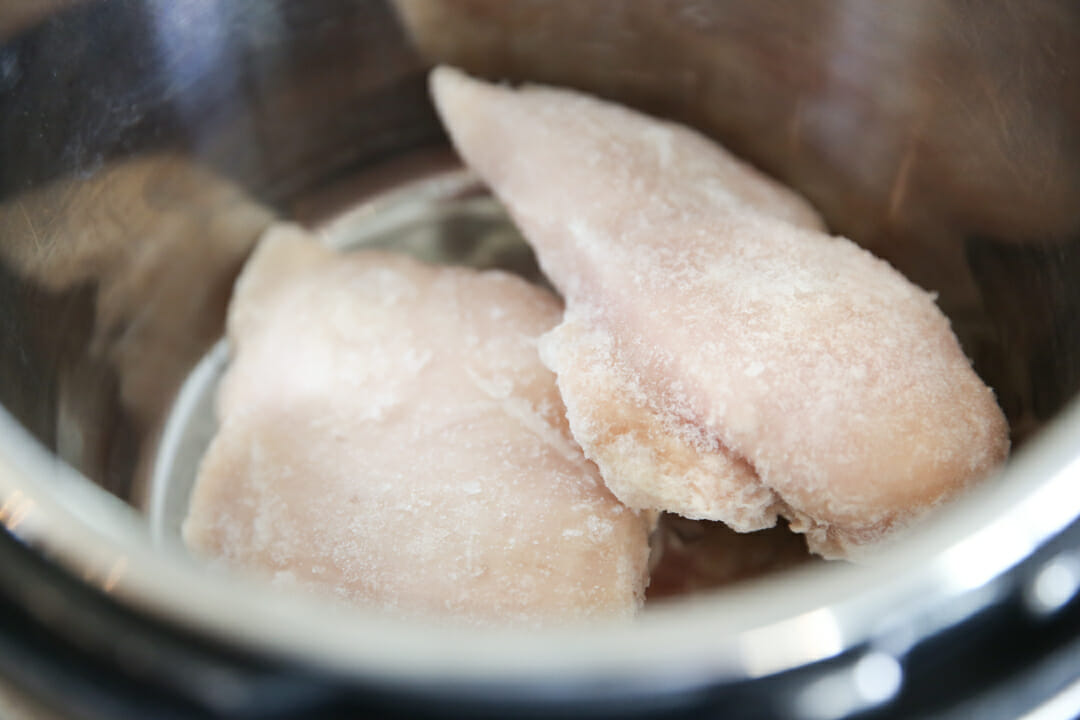 Frozen Chicken in Pressure Cooker