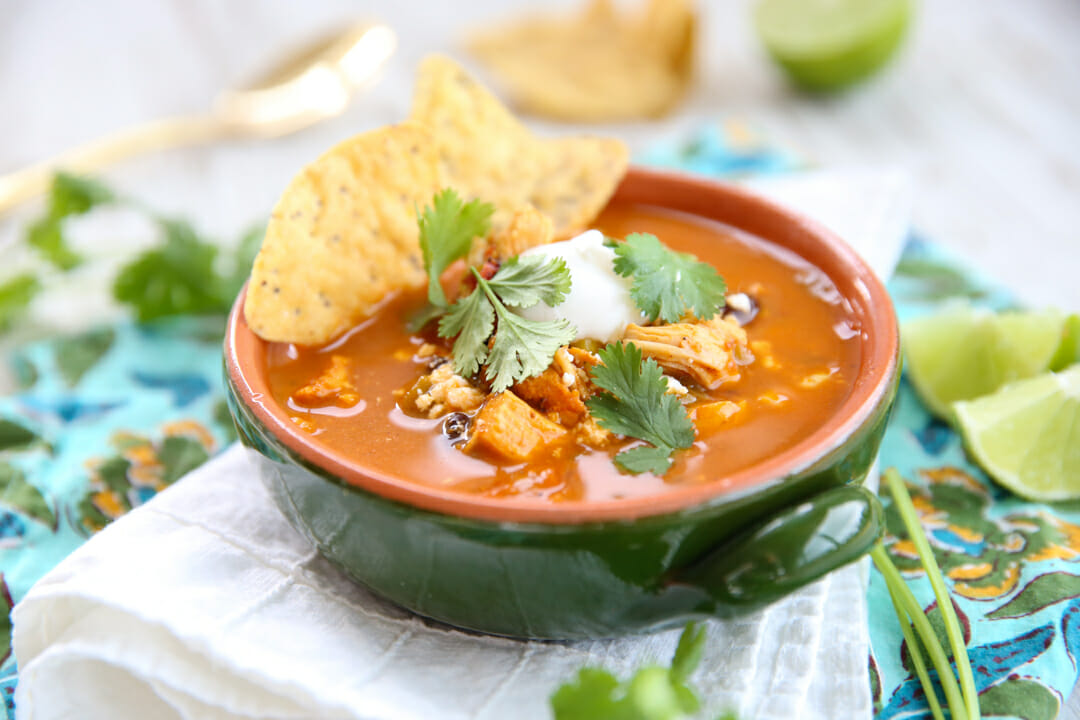 Pressure Cooker Tortilla Soup