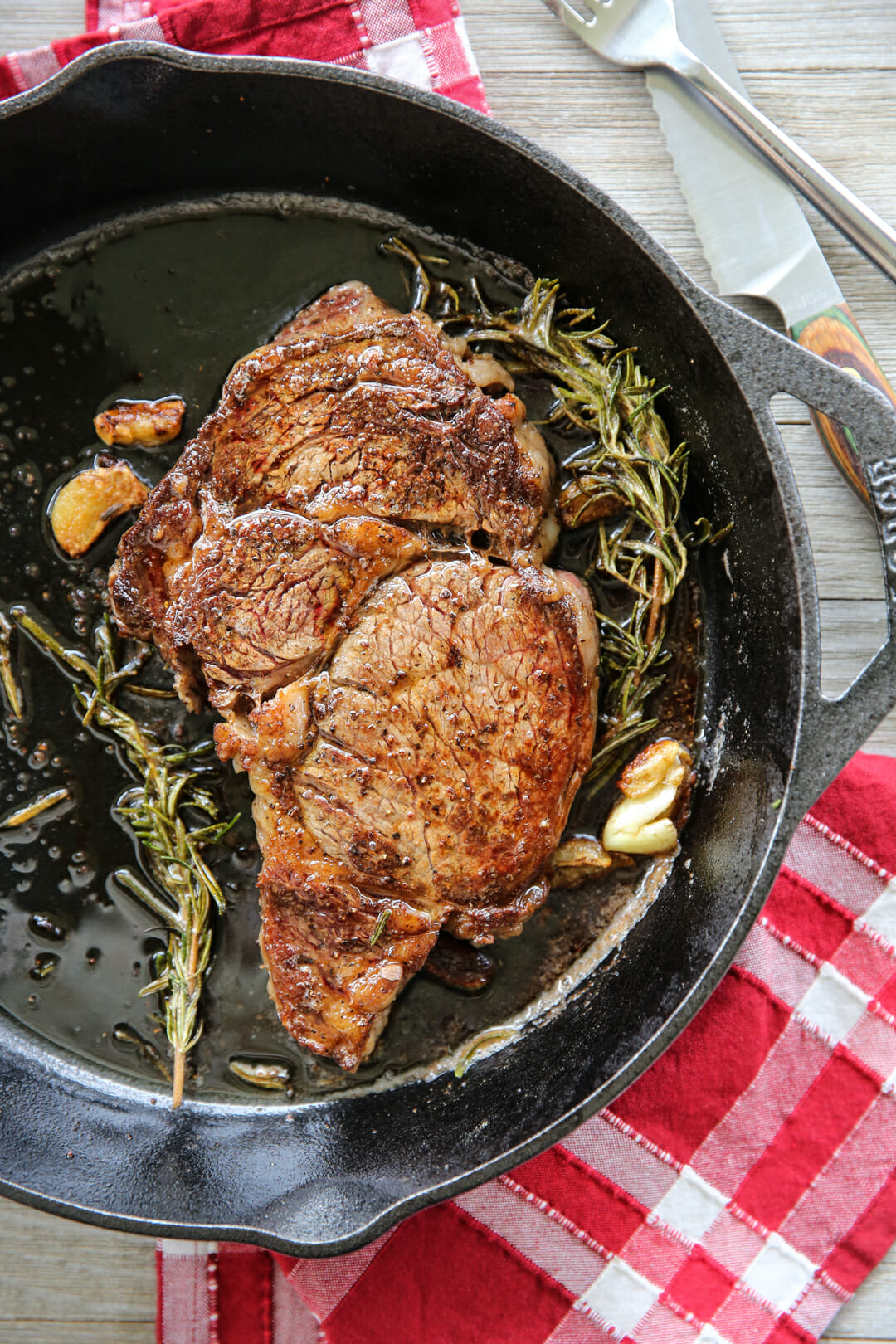 How To Cook The Perfect Butter Basted Skillet Steak Our Best Bites 