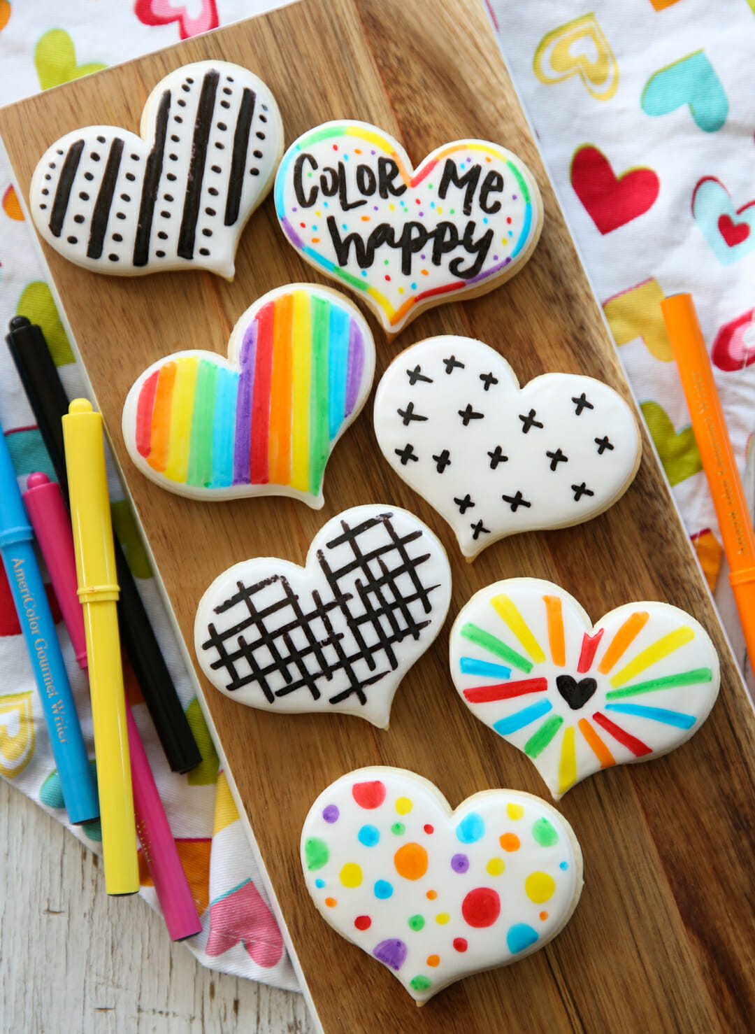 modern colorful sugar cookies