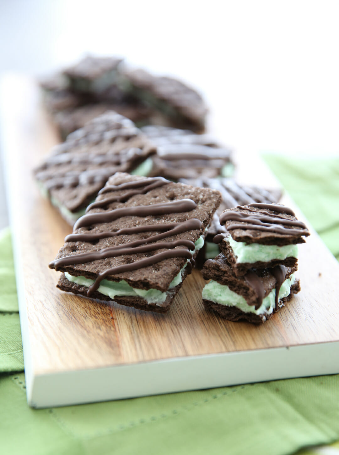 Easy Chocolate Mint Graham Cookies