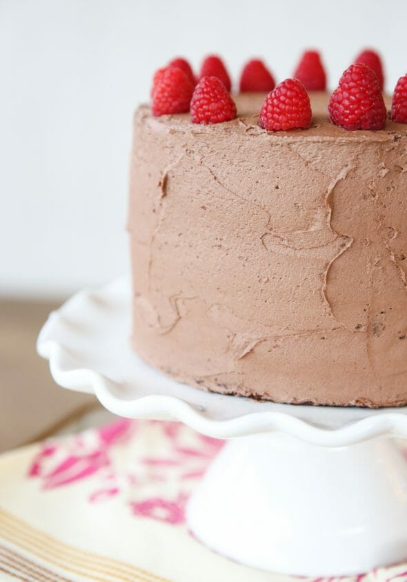 Chocolate Mousse Cake With Raspberries - Our Best Bites