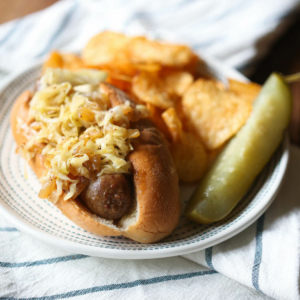 Bratwursts and Sauerkraut