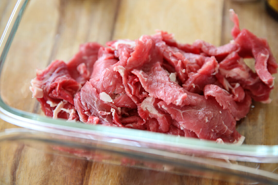 thin sliced steak