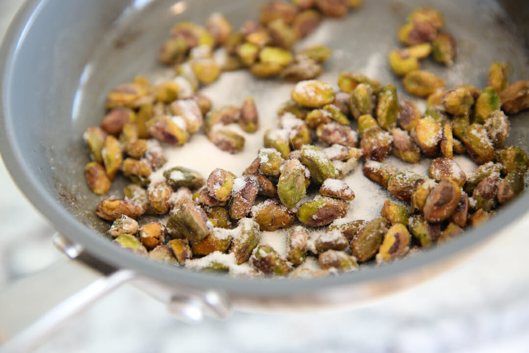 Candied Pistachios in sugar