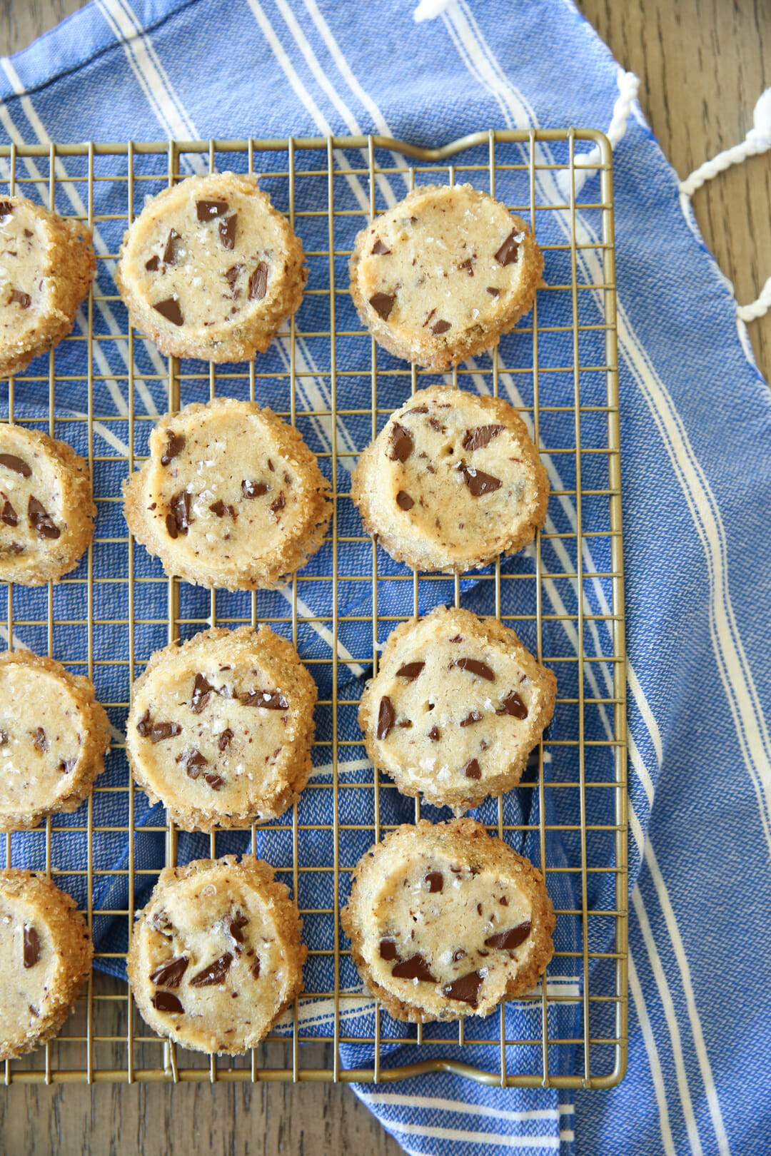 Chocolate chip store shortbread cookies