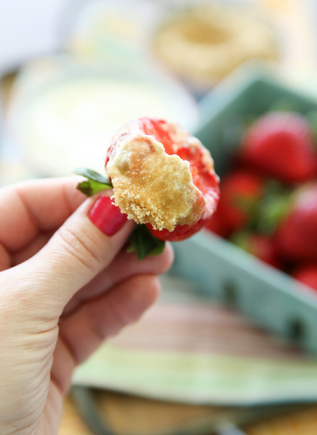 Strawberries with Sour Cream and Brown Sugar - Our Best Bites