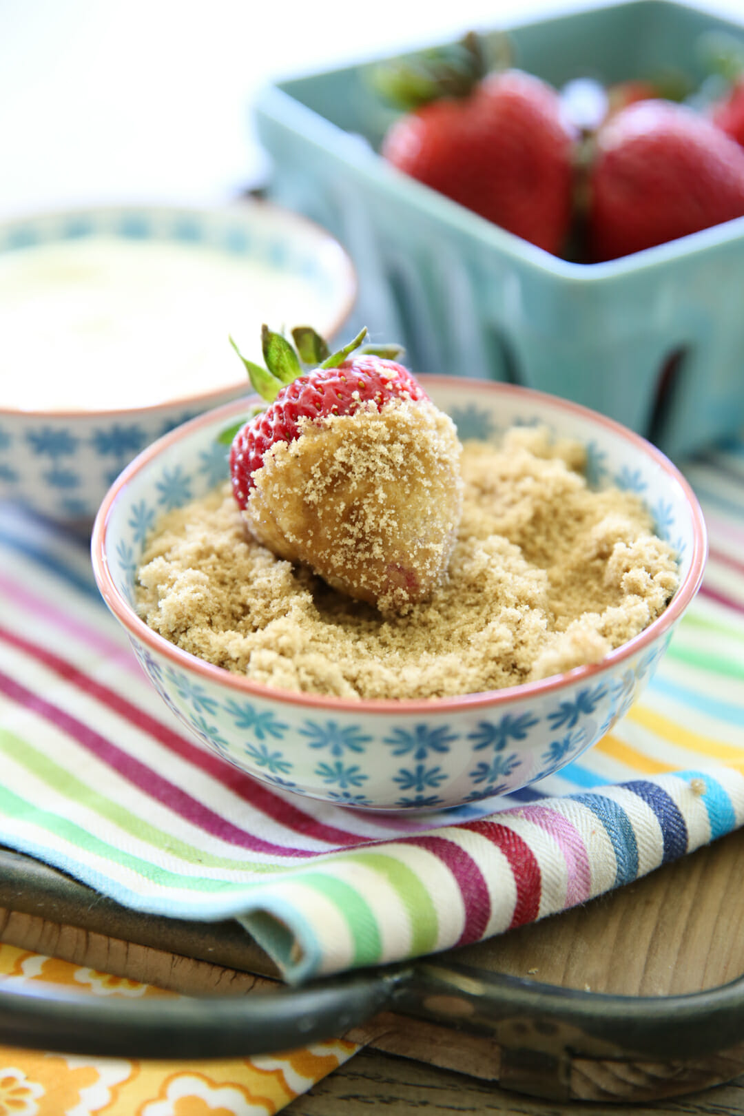 Strawberries with Sour Cream and Brown Sugar - Our Best Bites