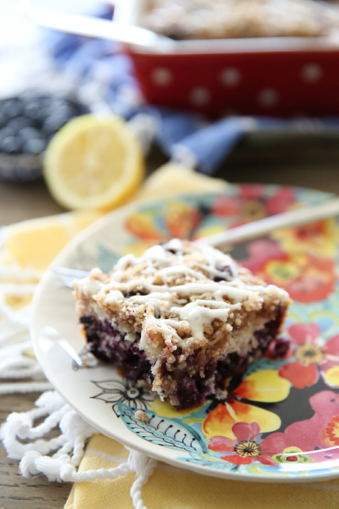 Blueberry Coffee Cake Slice