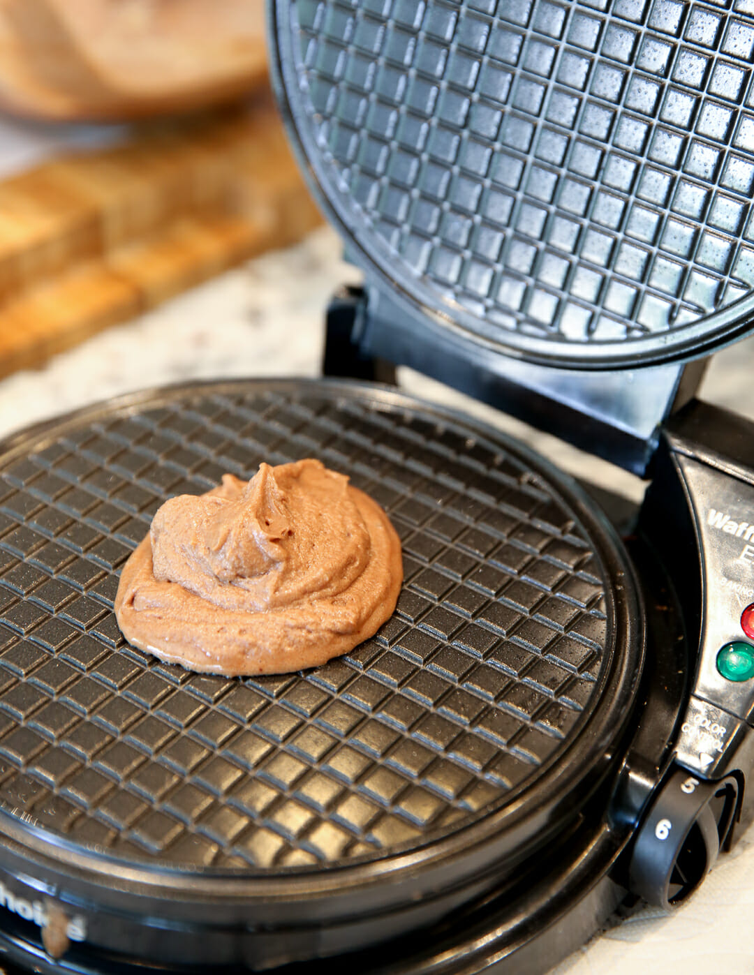 Waffle Cone Batter on Press