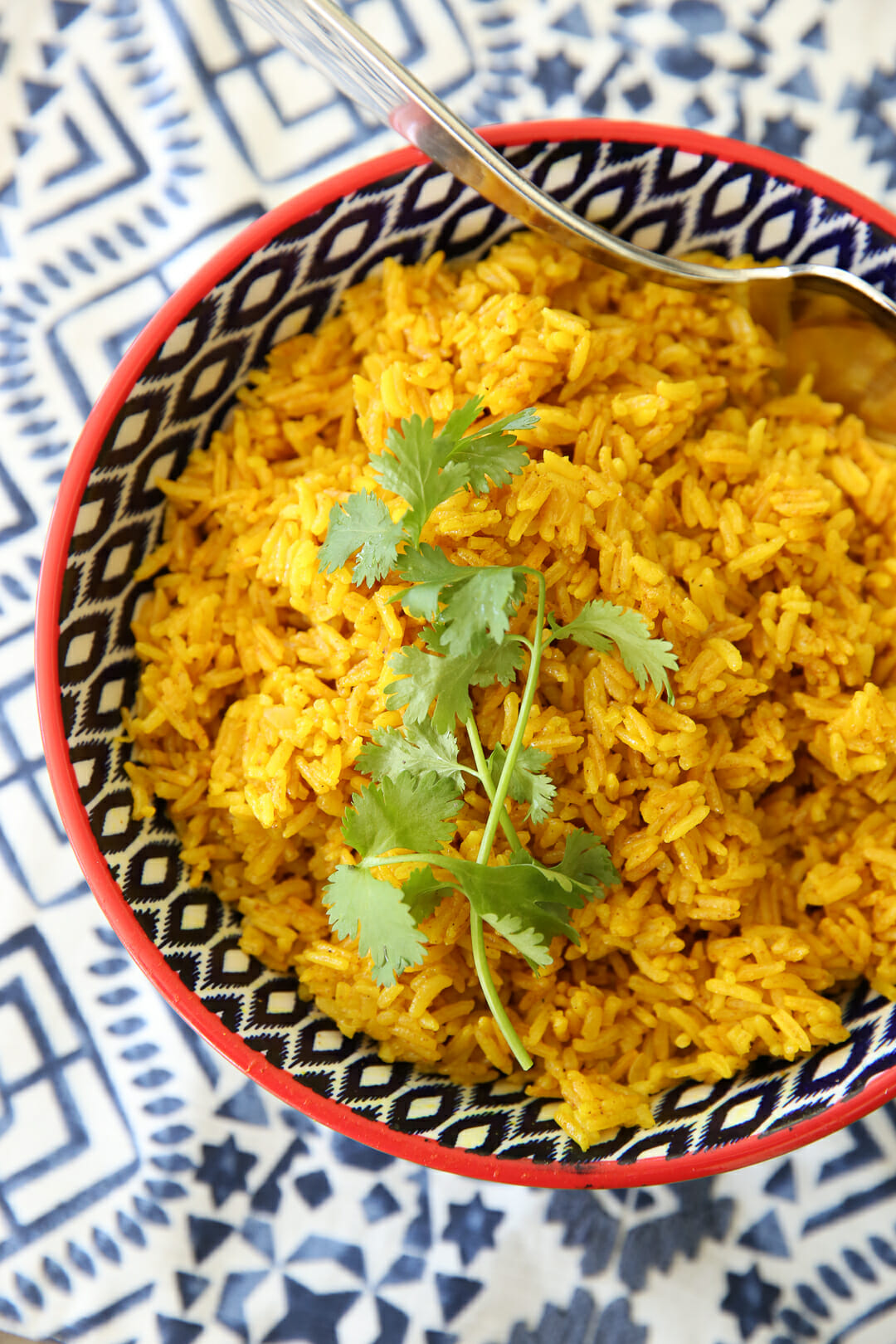 Turmeric Rice in Bowl